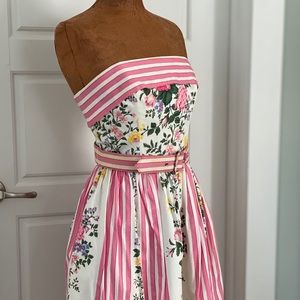 Betsey Johnson Strapless Floral Dress Size 4